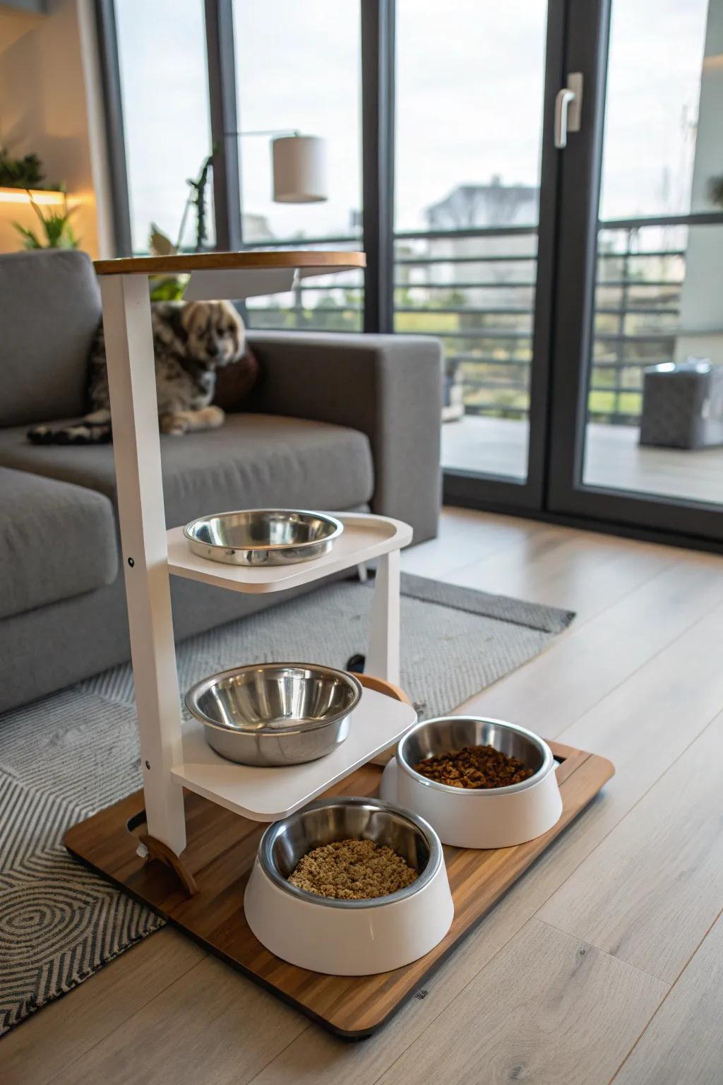 Multi-level stations are a clever solution for households with multiple cats.