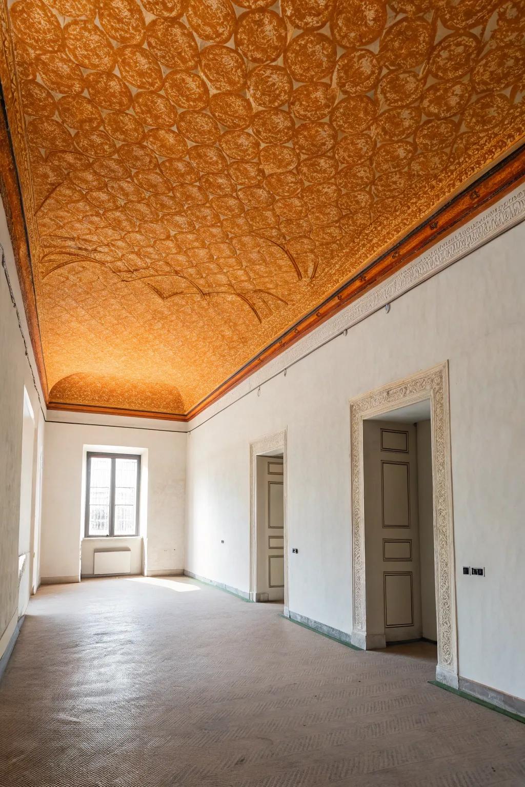 Introduce a hint of modern sophistication with a delicate orange peel texture.