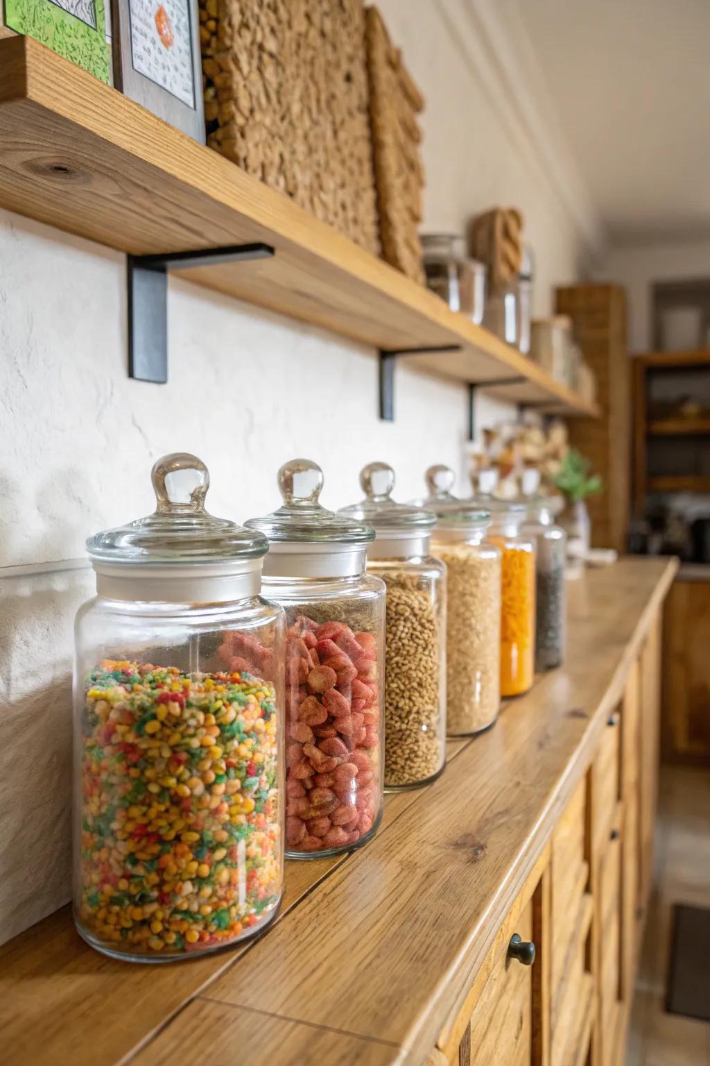 Glass vessels infuse sophistication and streamline cereal swapping.