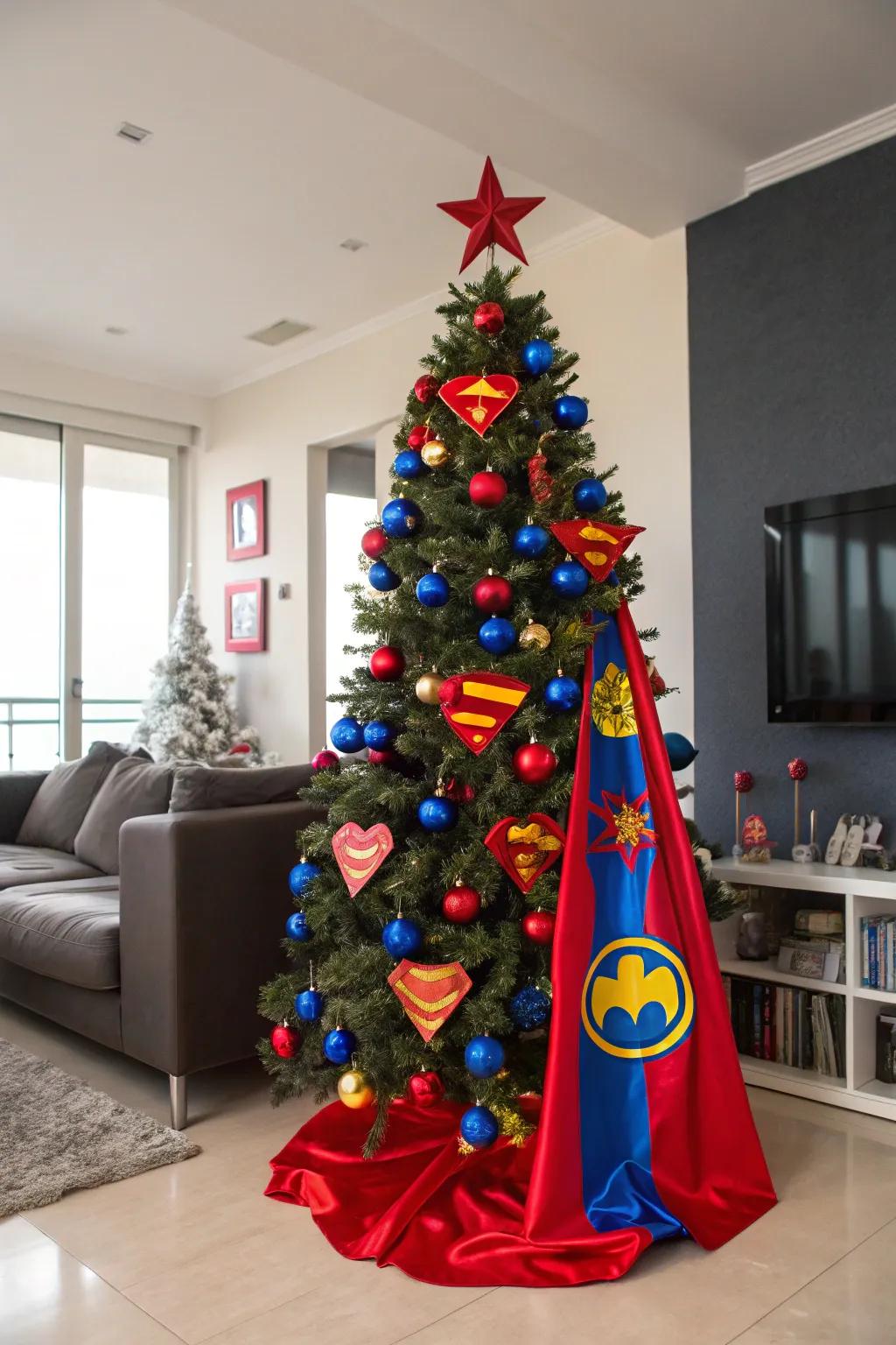 A heroic-themed tree that introduces action and excitement to your festive decor.