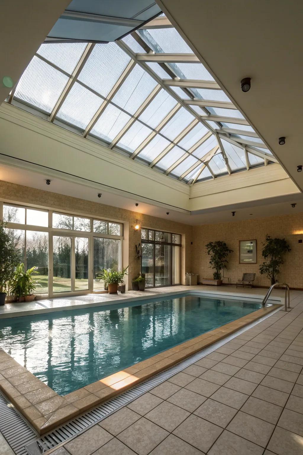 Your indoor pool experience can be improved by natural light.