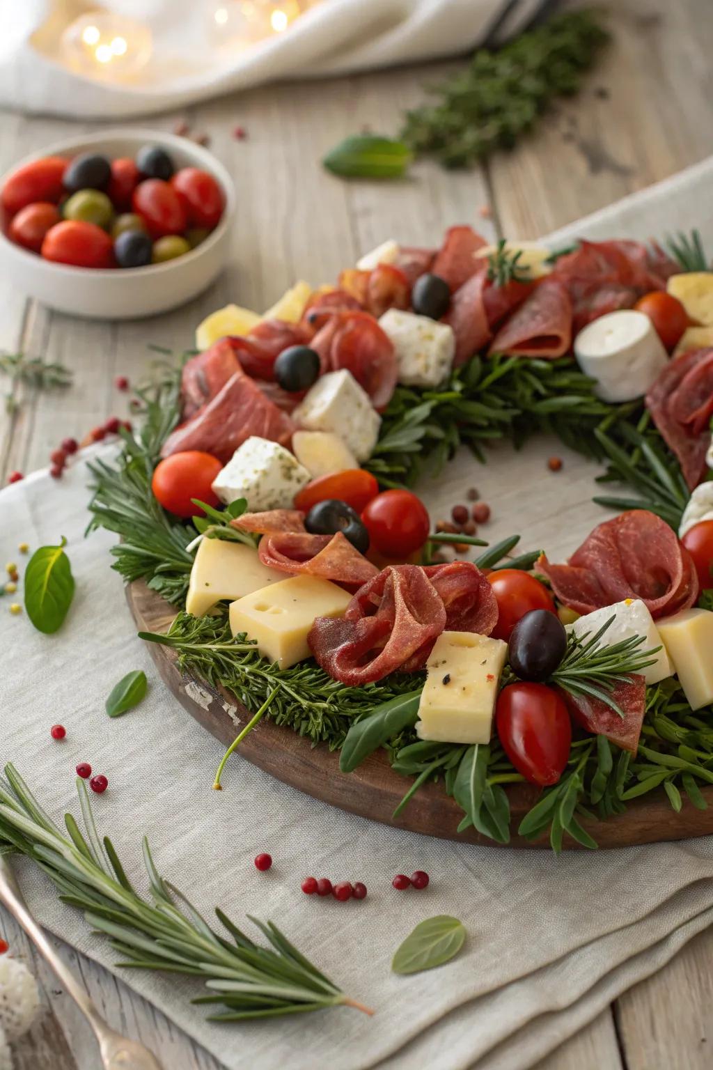 An exquisite appetizer garland that tantalizes the palate.
