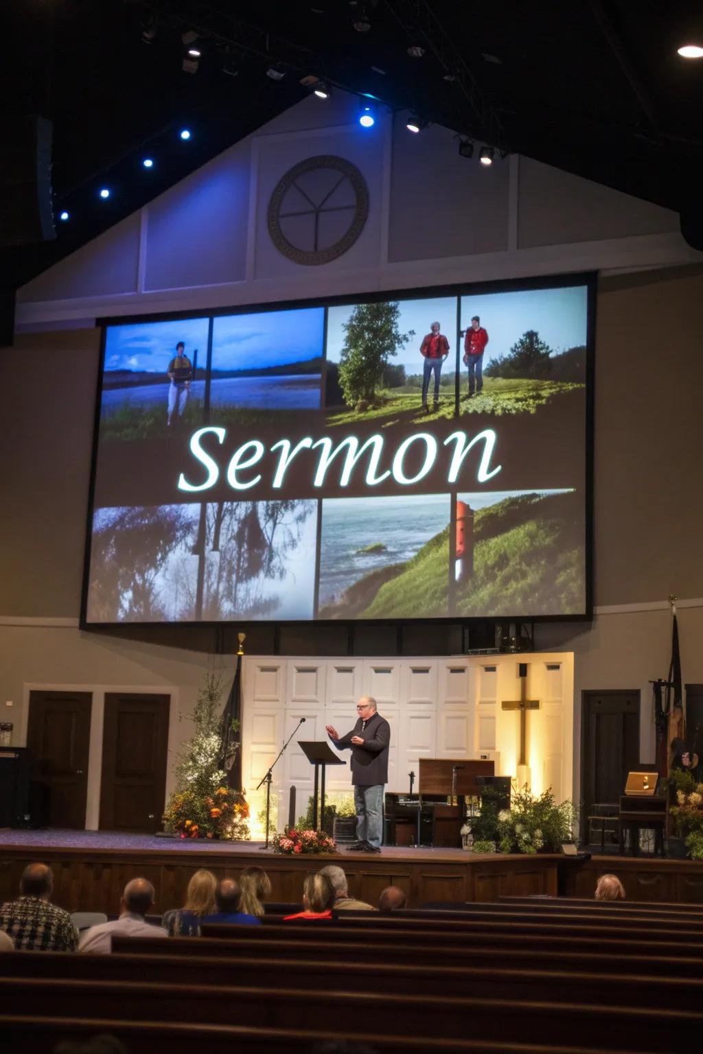 Visual displays enrich the worship experience by promoting understanding and concentration.