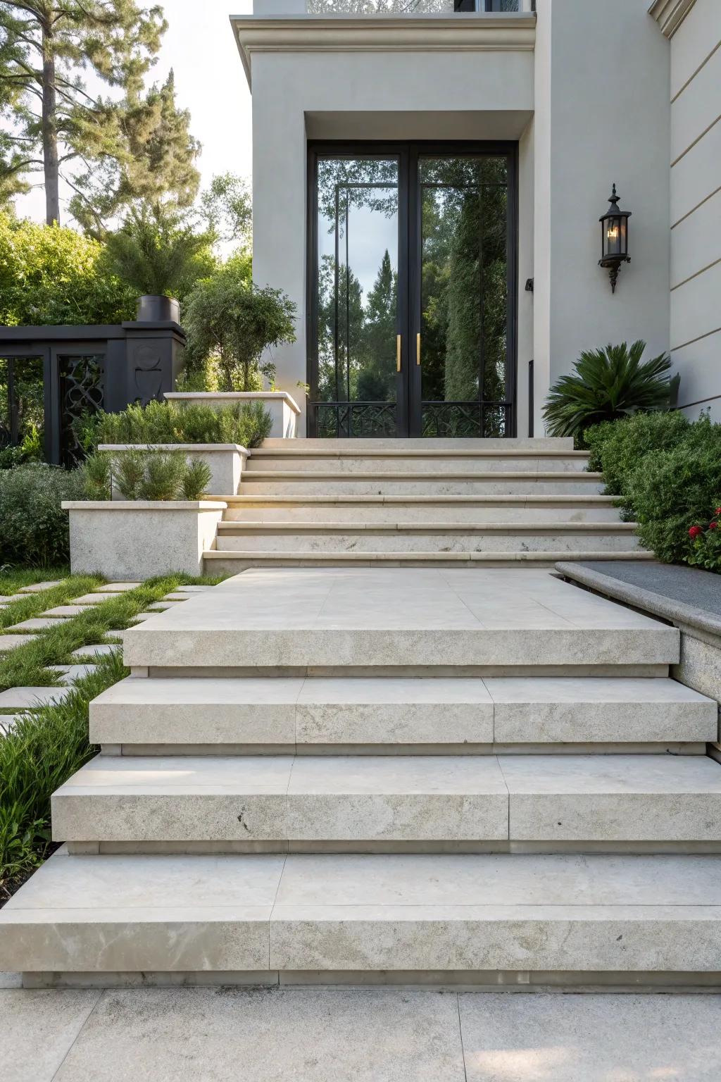 Tiered steps enriching the spatial dynamics.