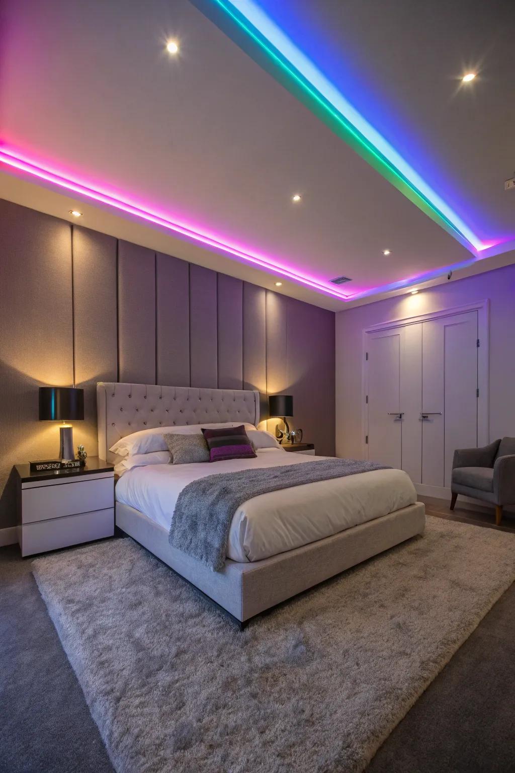 Utilize adaptable glow strips to inject lively energy into your living space.