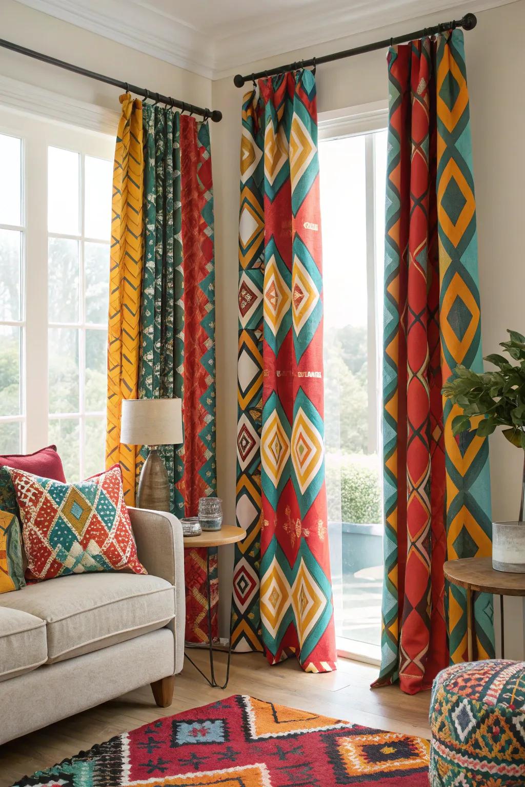 Vibrant patterns have the power to transform any area into a statement of style.