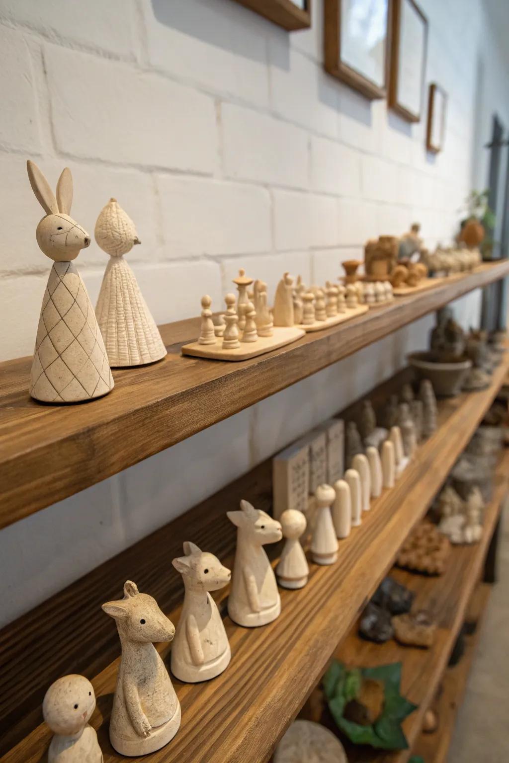 Compact sculptures add allure to any nook.
