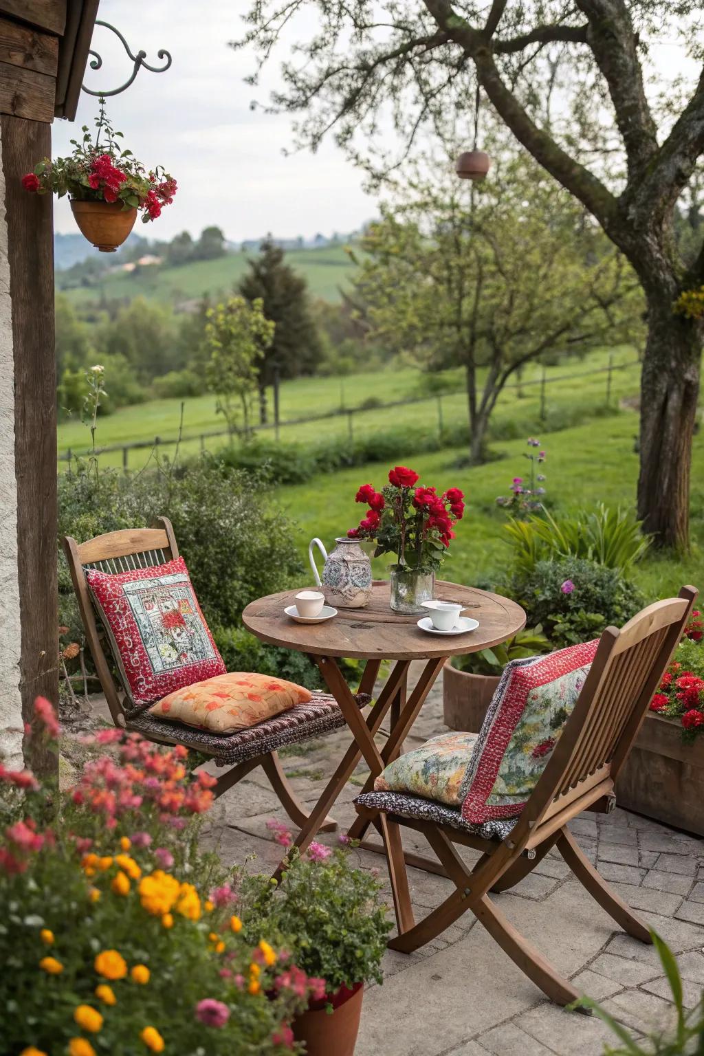 An inviting seating area is fantastic for relaxing in your garden space.