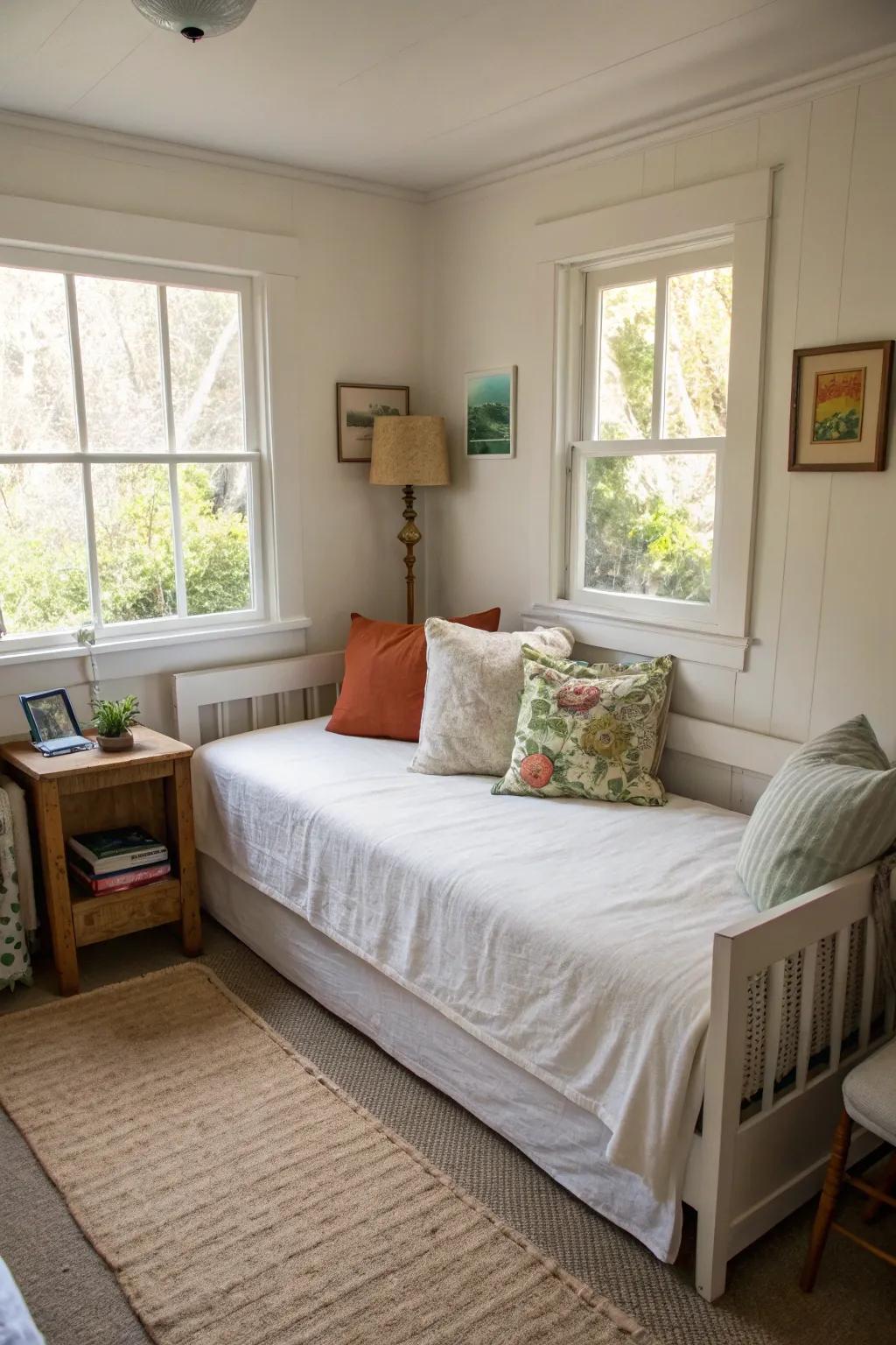 Daybeds excel at optimizing compact living spaces.