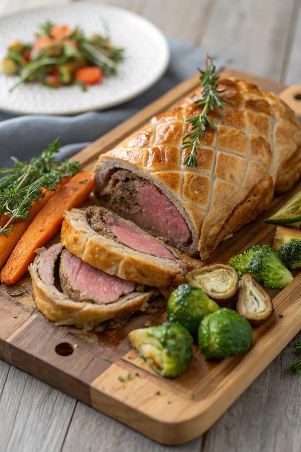 Beef Wellington, a luxurious dish that's perfect for a December meal.