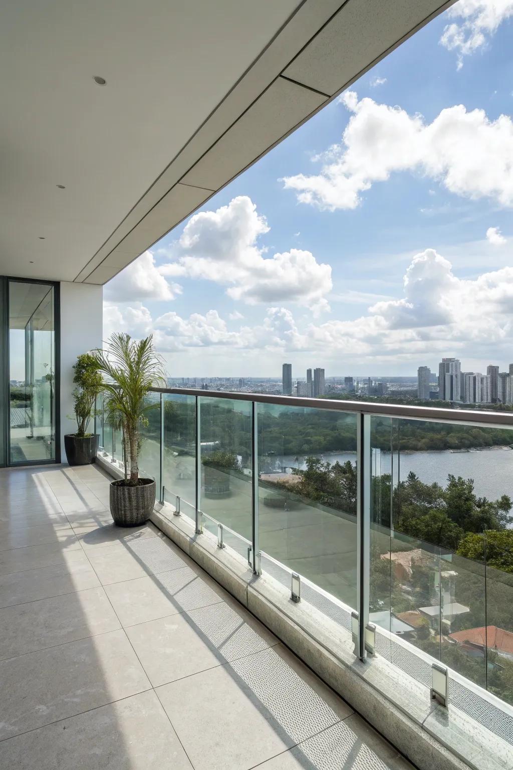Unobstructed views with sleek glass panels.