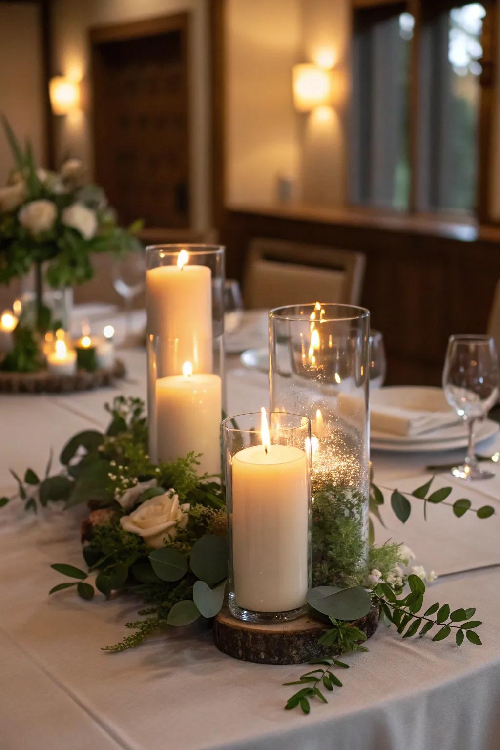 Warm and inviting: Candles craft a snug atmosphere for everyday meals.