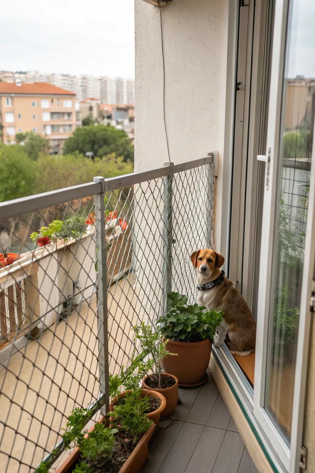 Animal-safe barriers provide security while keeping the view open.