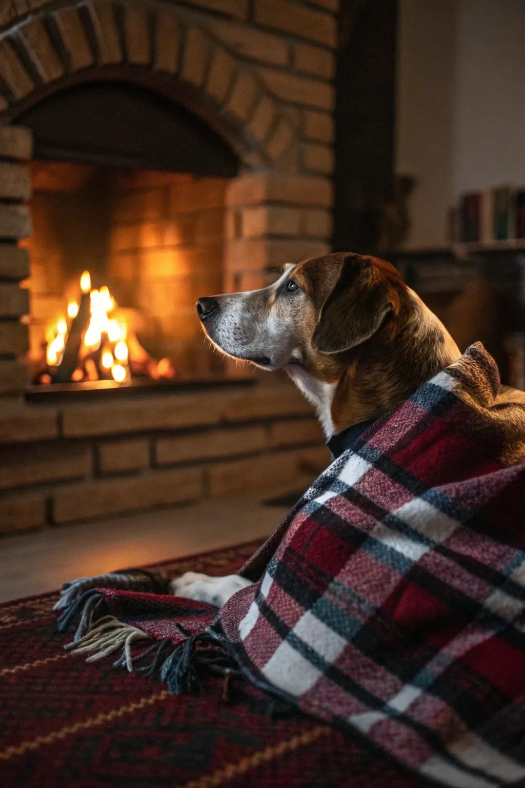 Cherished, warm moments next to the fireplace.