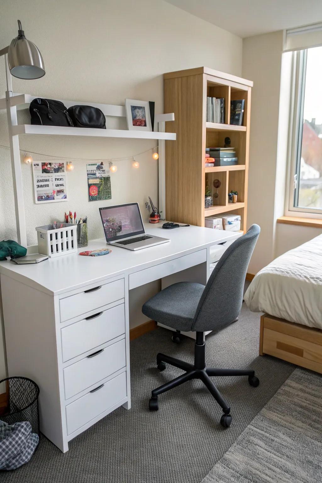 Simple furniture improves appearance and functionality.