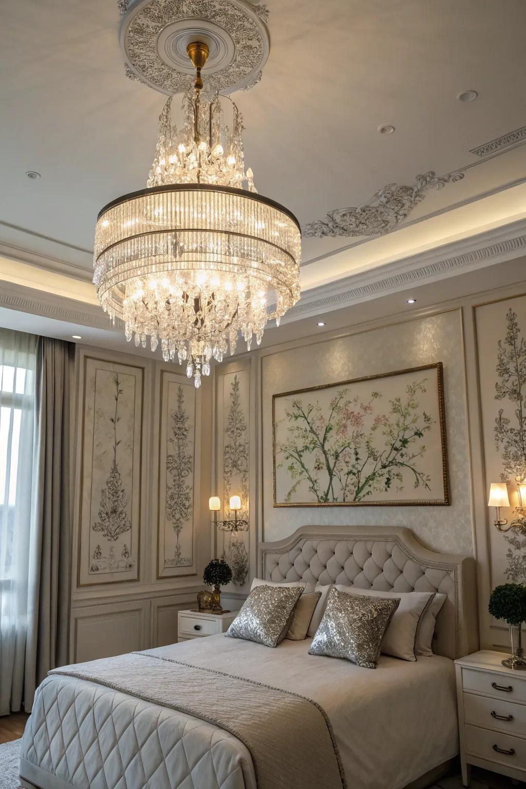 Elegant decor brings a touch of glamour to any bedroom.
