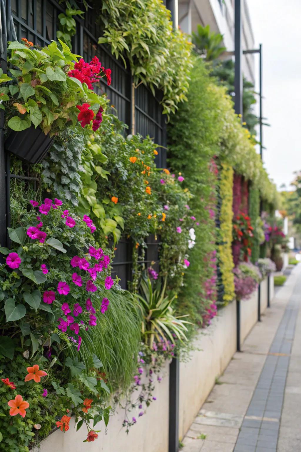 An eye-catching vertical garden breathes life into any wall.