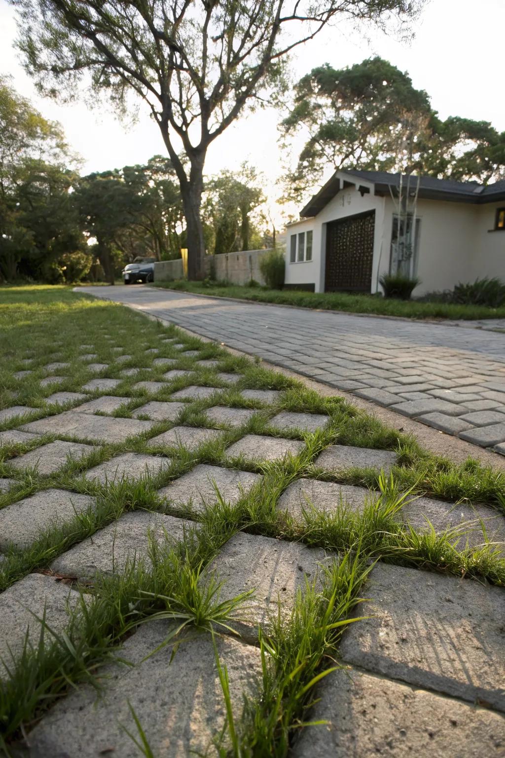 Environmentally-friendly permeable pavers merge practicality with ecological responsibility.