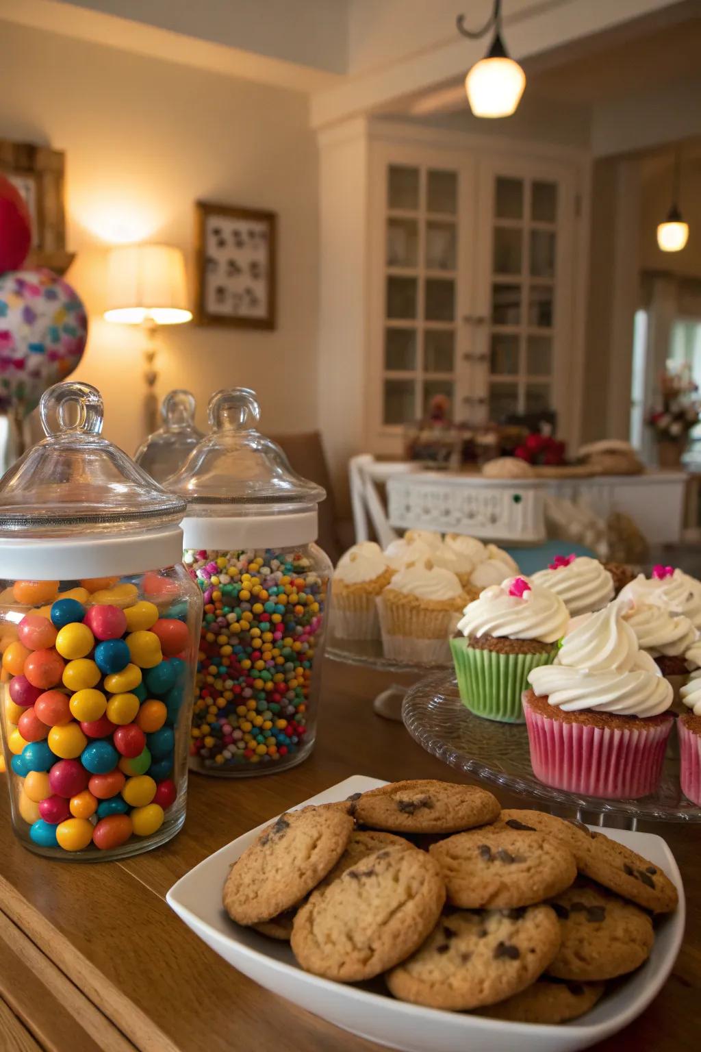 A scrumptious assortment featuring a mix of homemade and store-purchased sweets.