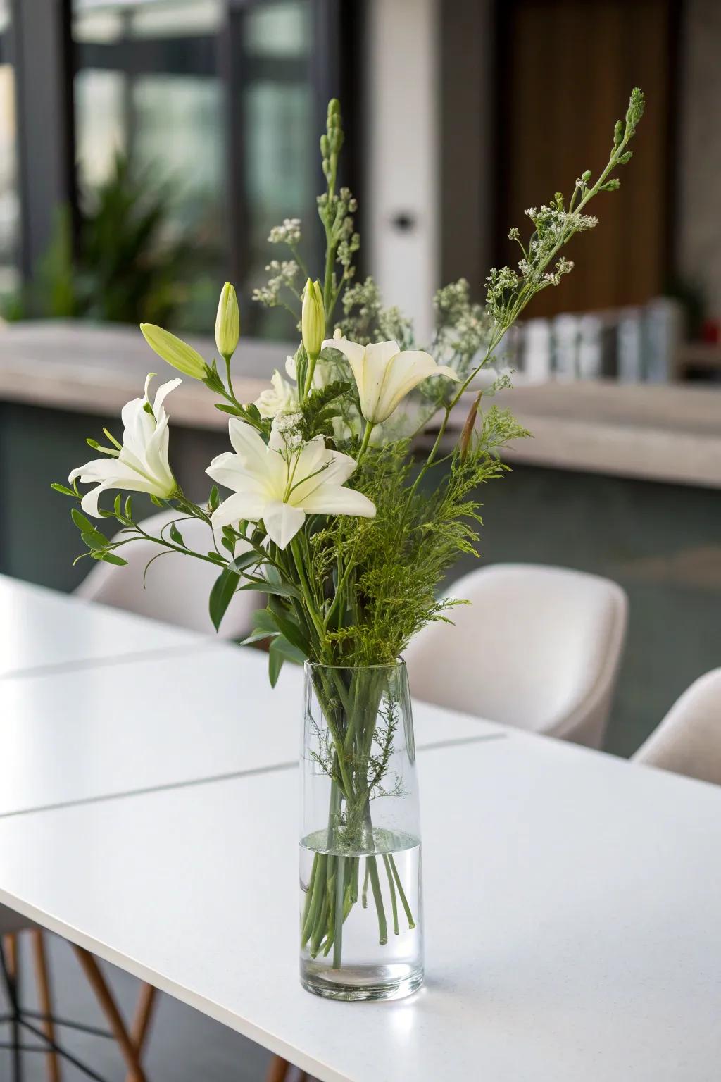 Elegance resides in simplicity for sophisticated floral compositions.
