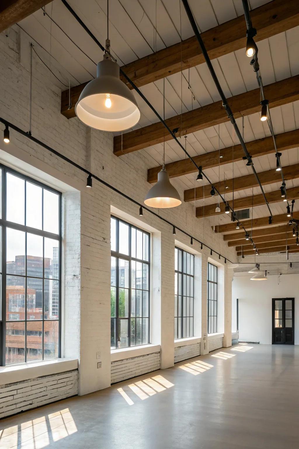 Elegant drop lights for a contemporary, subtle feel.