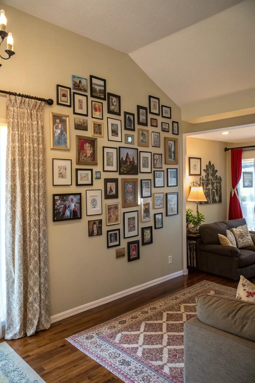 A romantic formed display brimming with affection.