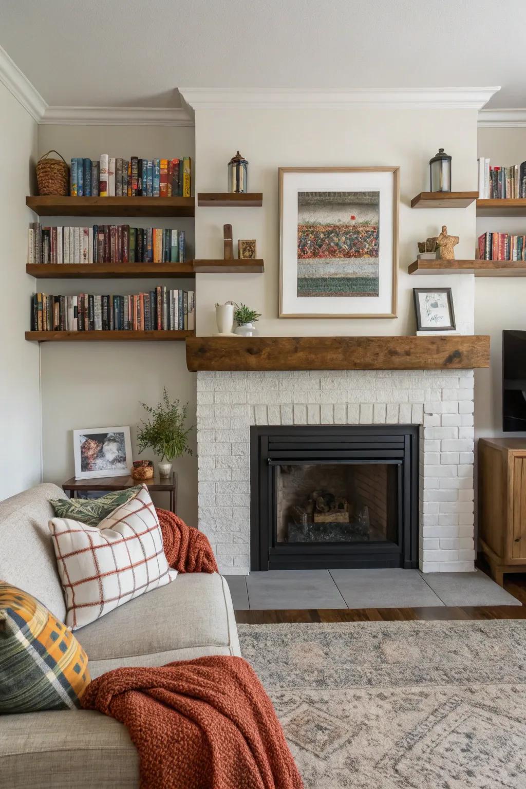 Display ledges offer an open and airy display solution.