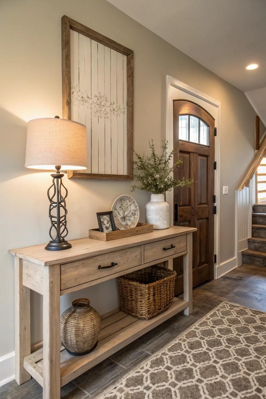Subdued tones establish a calming atmosphere.