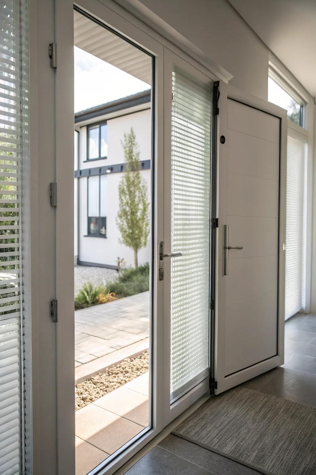 Sleek blinds enhance both style and usability.