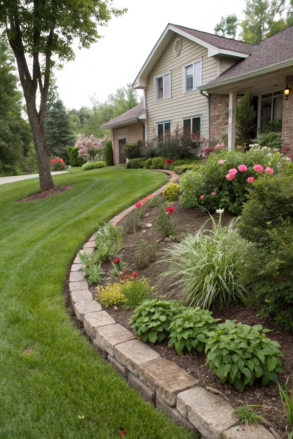 Curves introduce a natural rhythm to your berm's design.