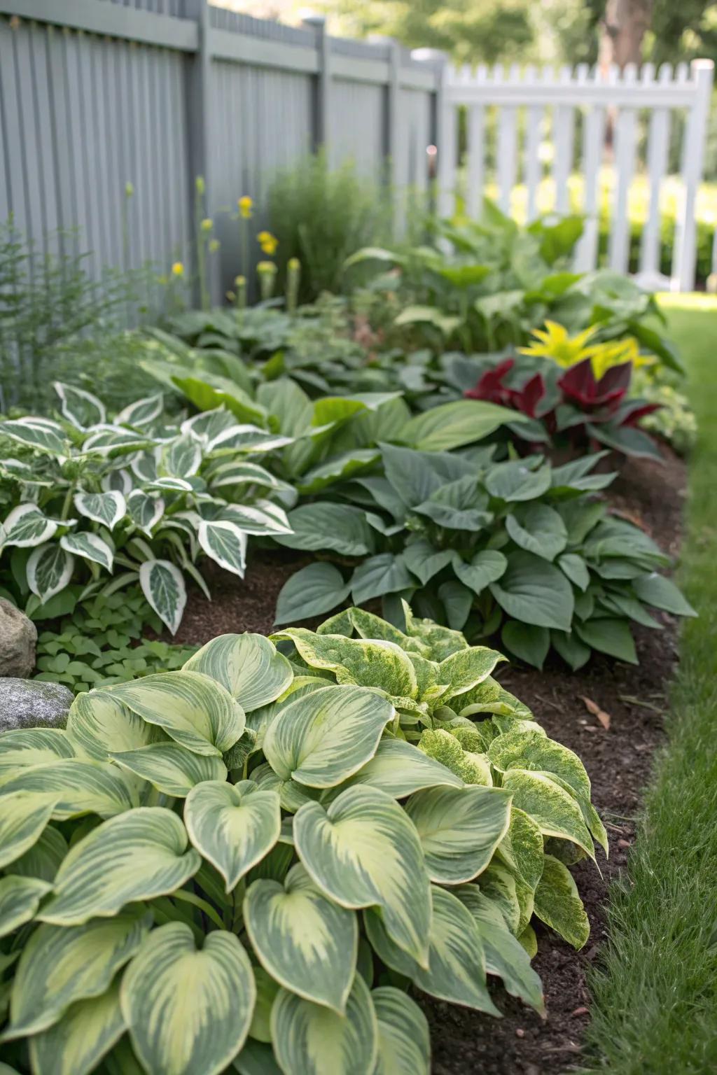 A range of shadeleaf species inject texture and hue into the garden.