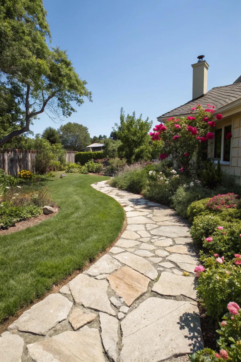 Stone walkways impart structure and charm to your landscape.