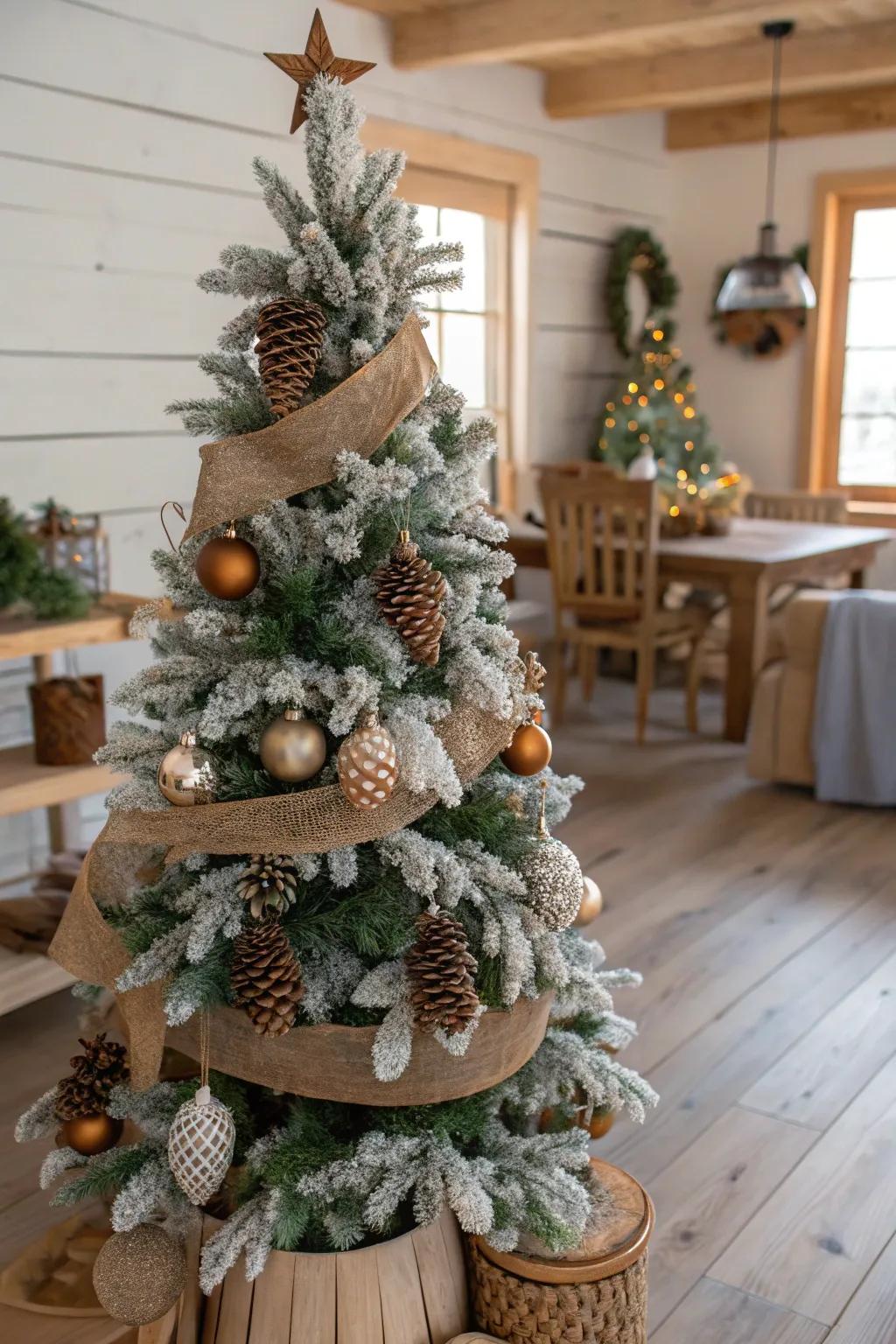 A woodland-inspired tree channels the splendor of the outdoors.