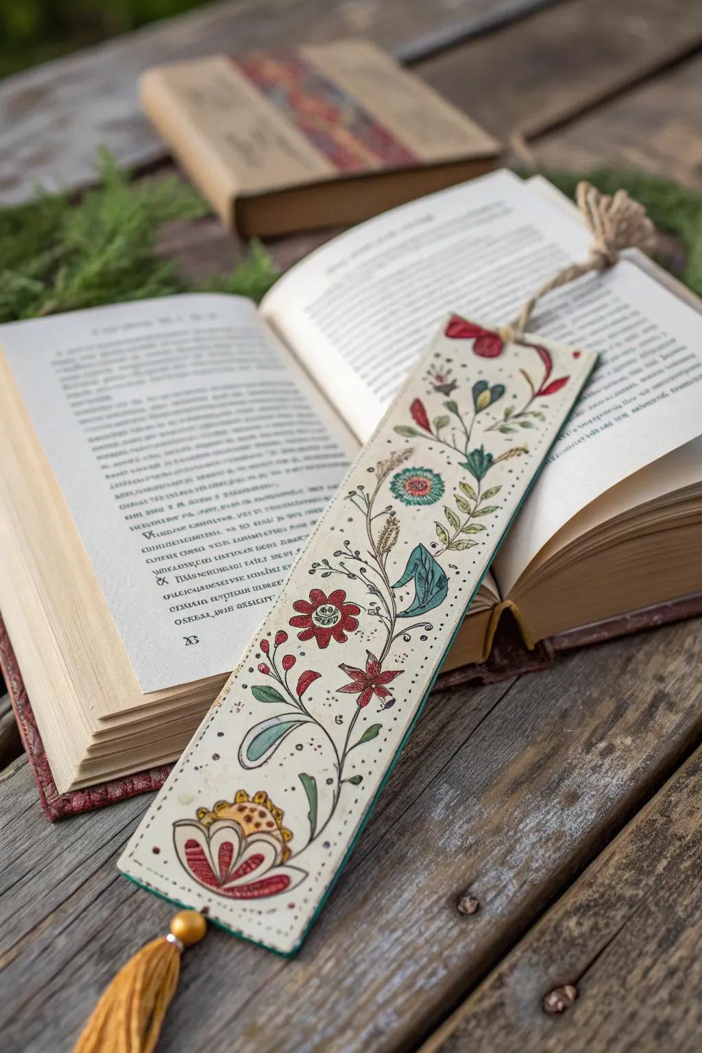 A custom page keeper enhances any book exploration.