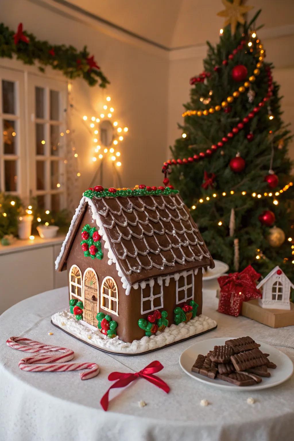 A cacao tile roof provides a luxurious and delectable finish.