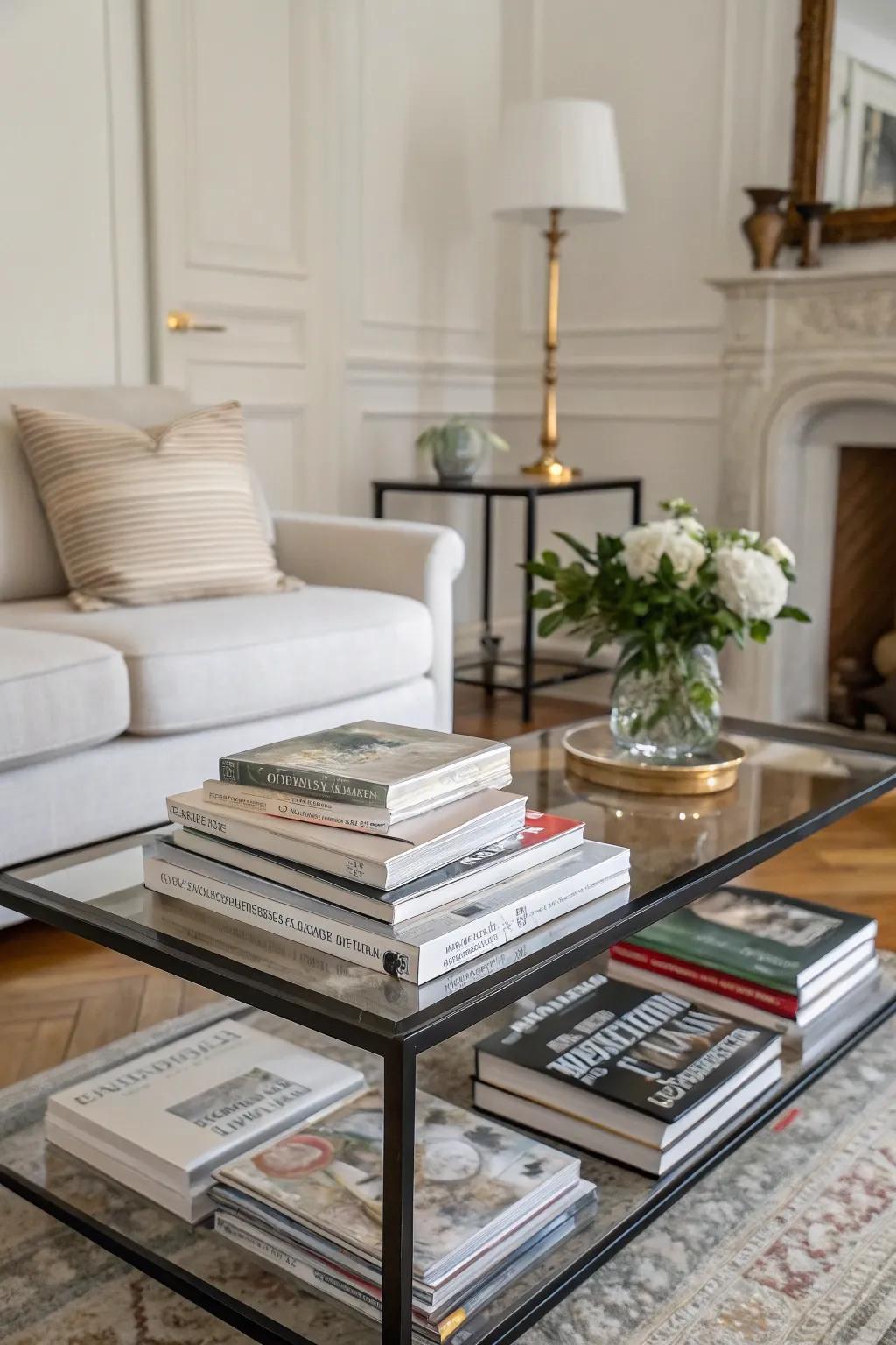 Books and periodicals bring a sense of refinement and style to any surface.