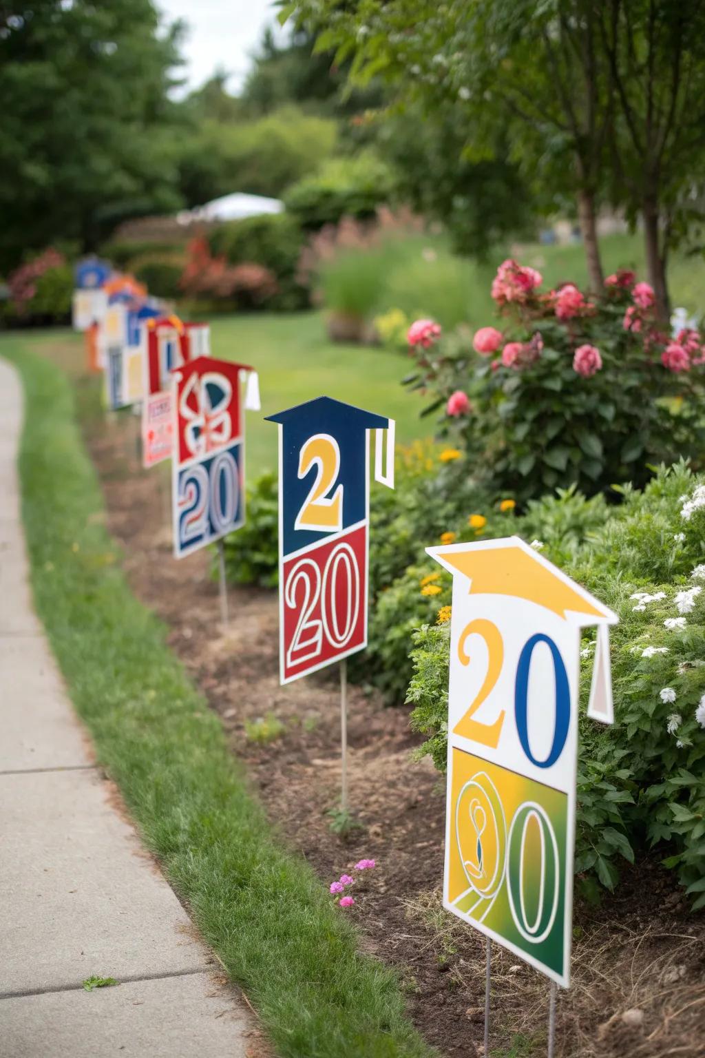 Reflecting on past memories with milestone garden displays.