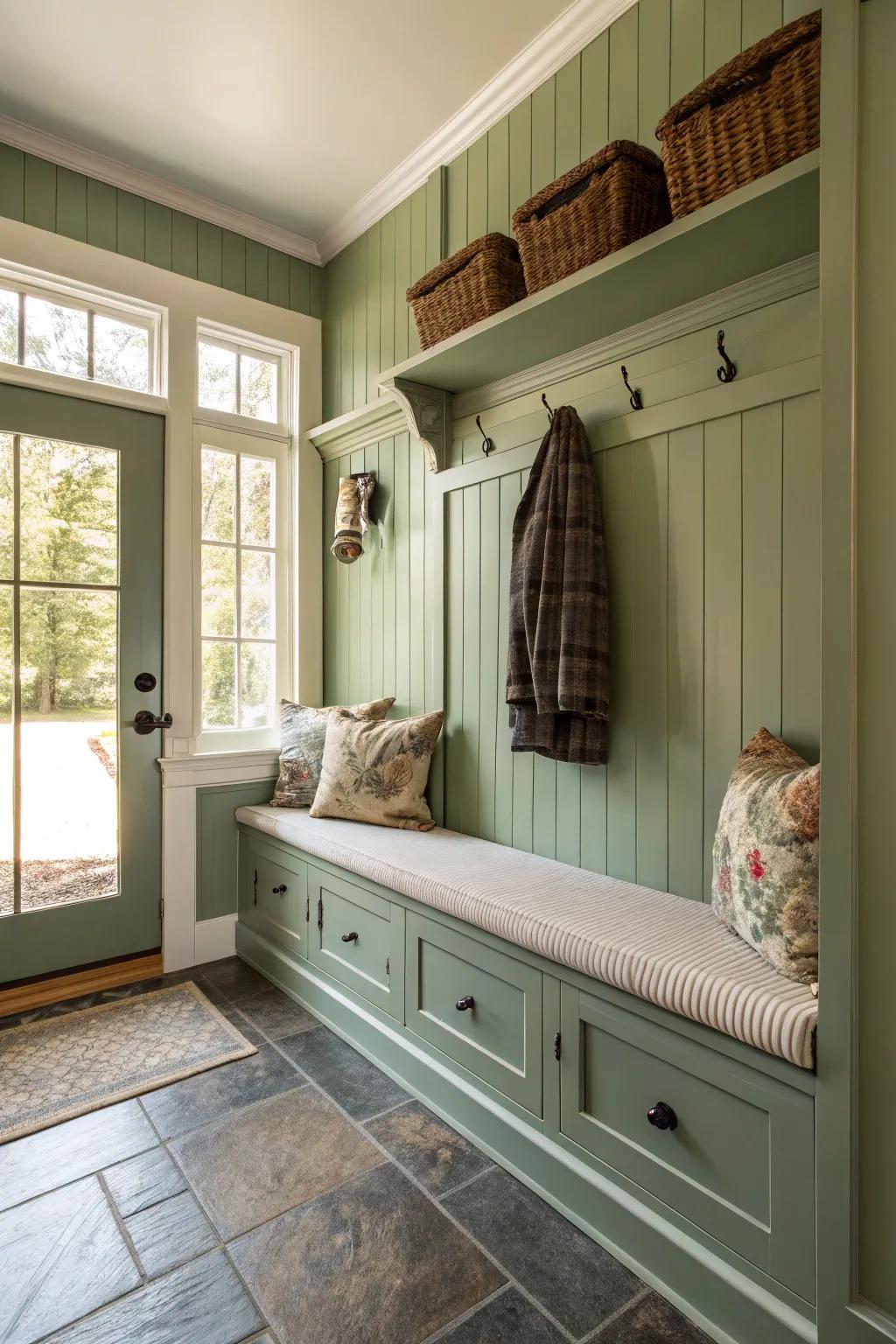 A welcoming doorway displaying practical sophistication.