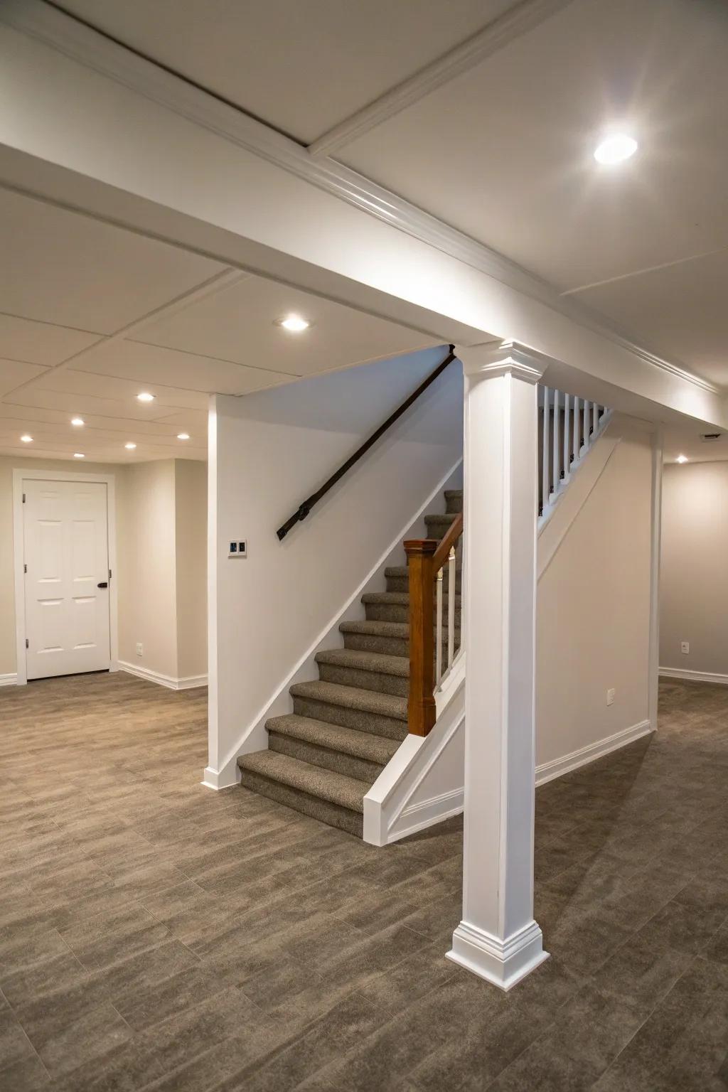 Minimalist design maintains an open, airy feel.