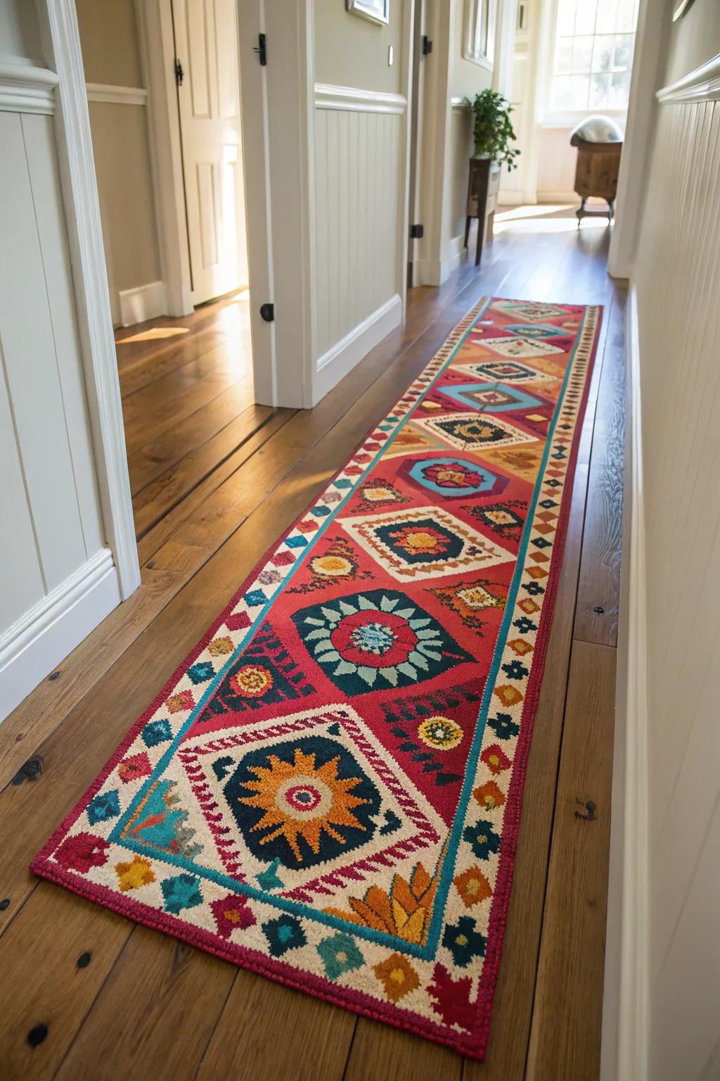 A runner adds warmth and style to your hallway floor.