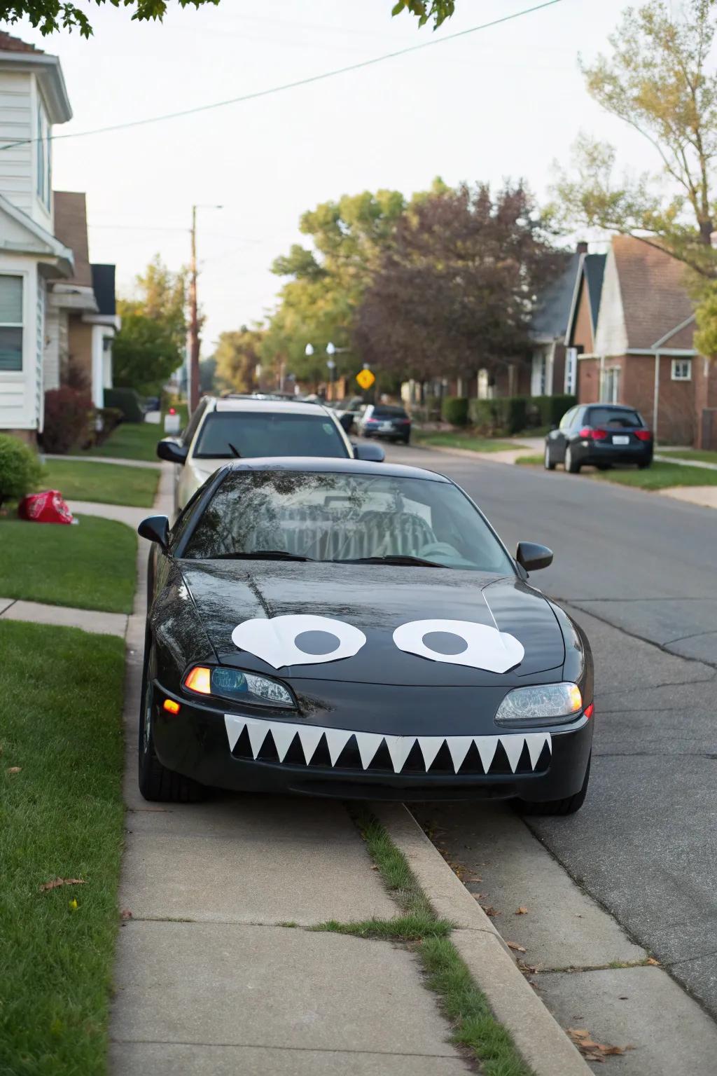An outlandish monster transformation provides your car with a playful and frightful persona.