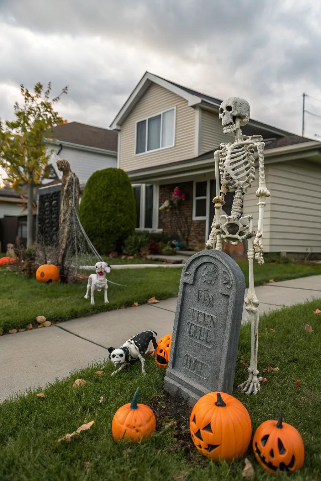 Breathe vitality into your graveyard using imaginatively arranged skeletons.