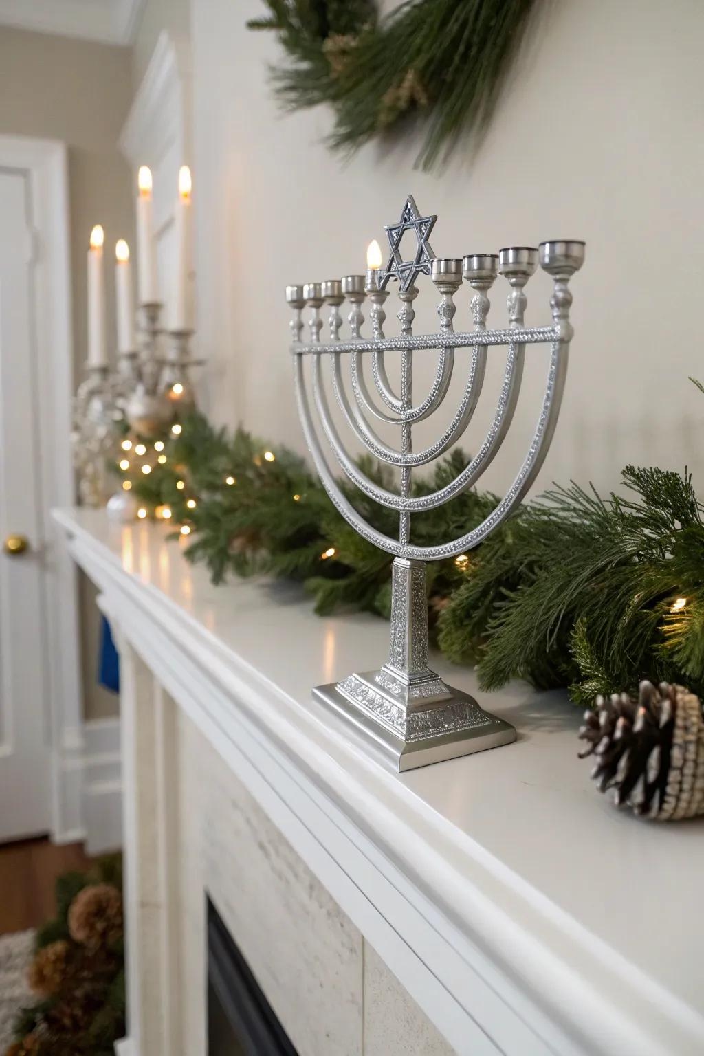 A bespoke inscribed candelabrum for a personal touch.