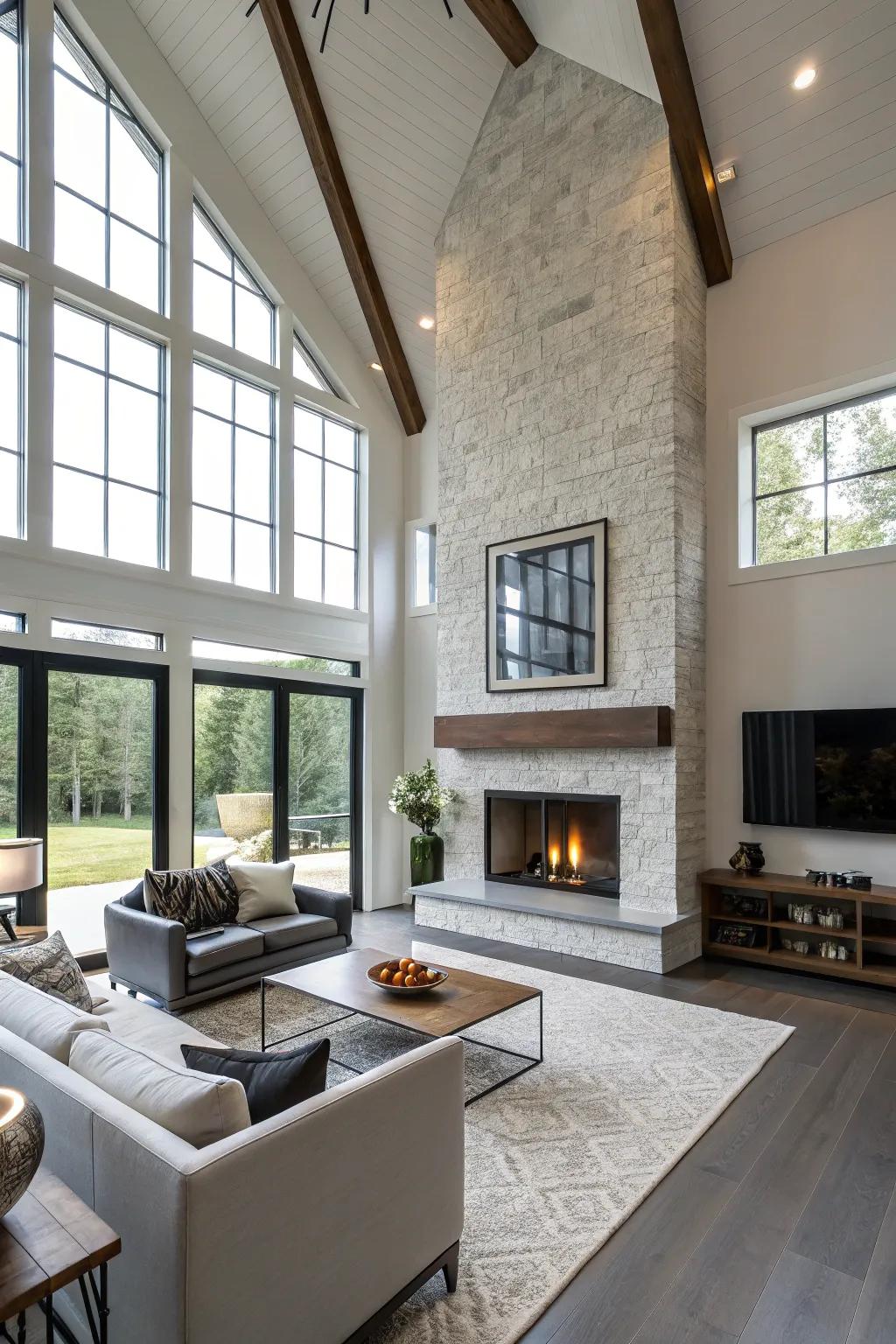 Allow your hearth to command attention through a daring and modern design.