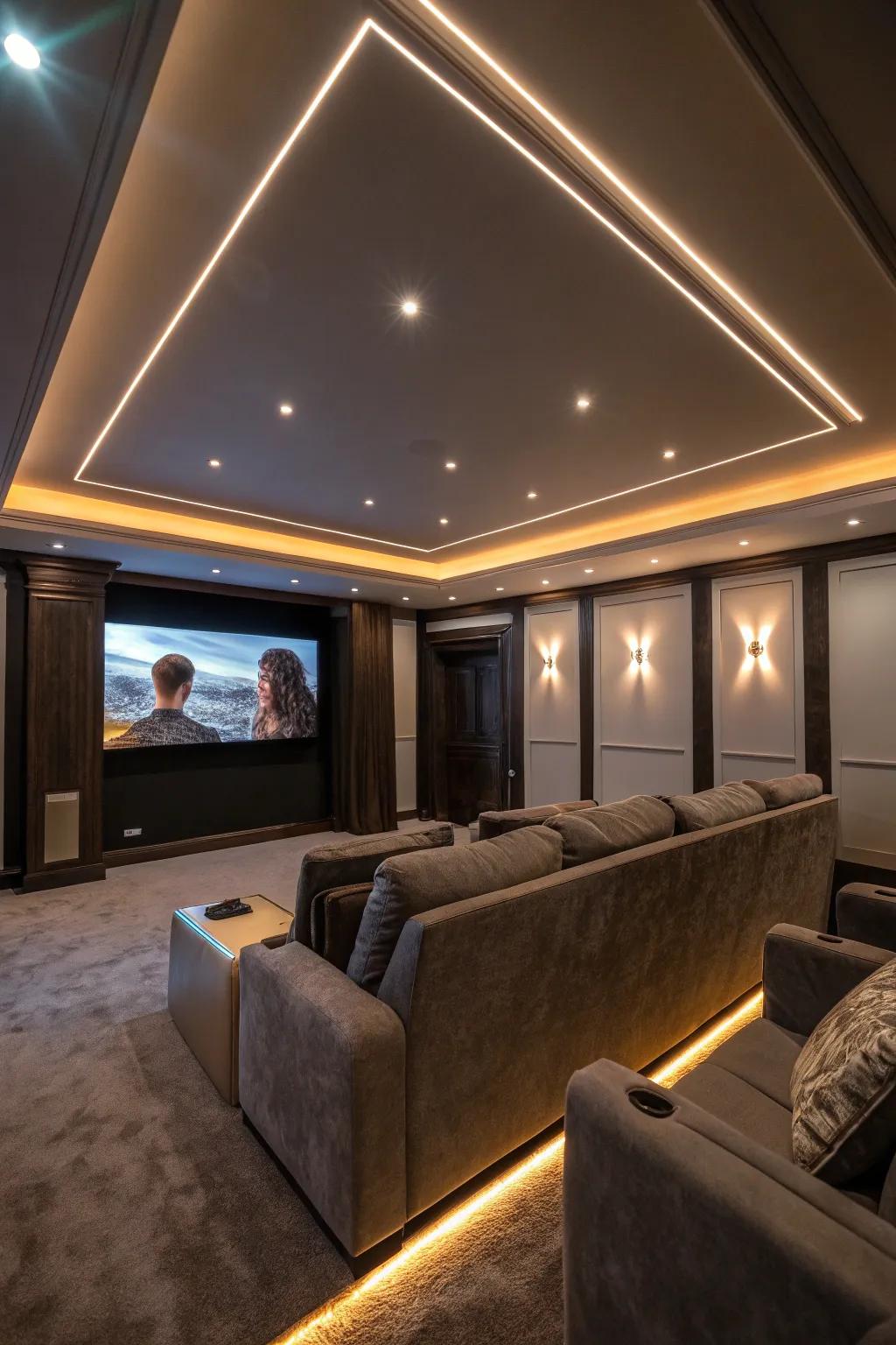 Enhance your cinema through encompassing illumination from light-emitting diodes.