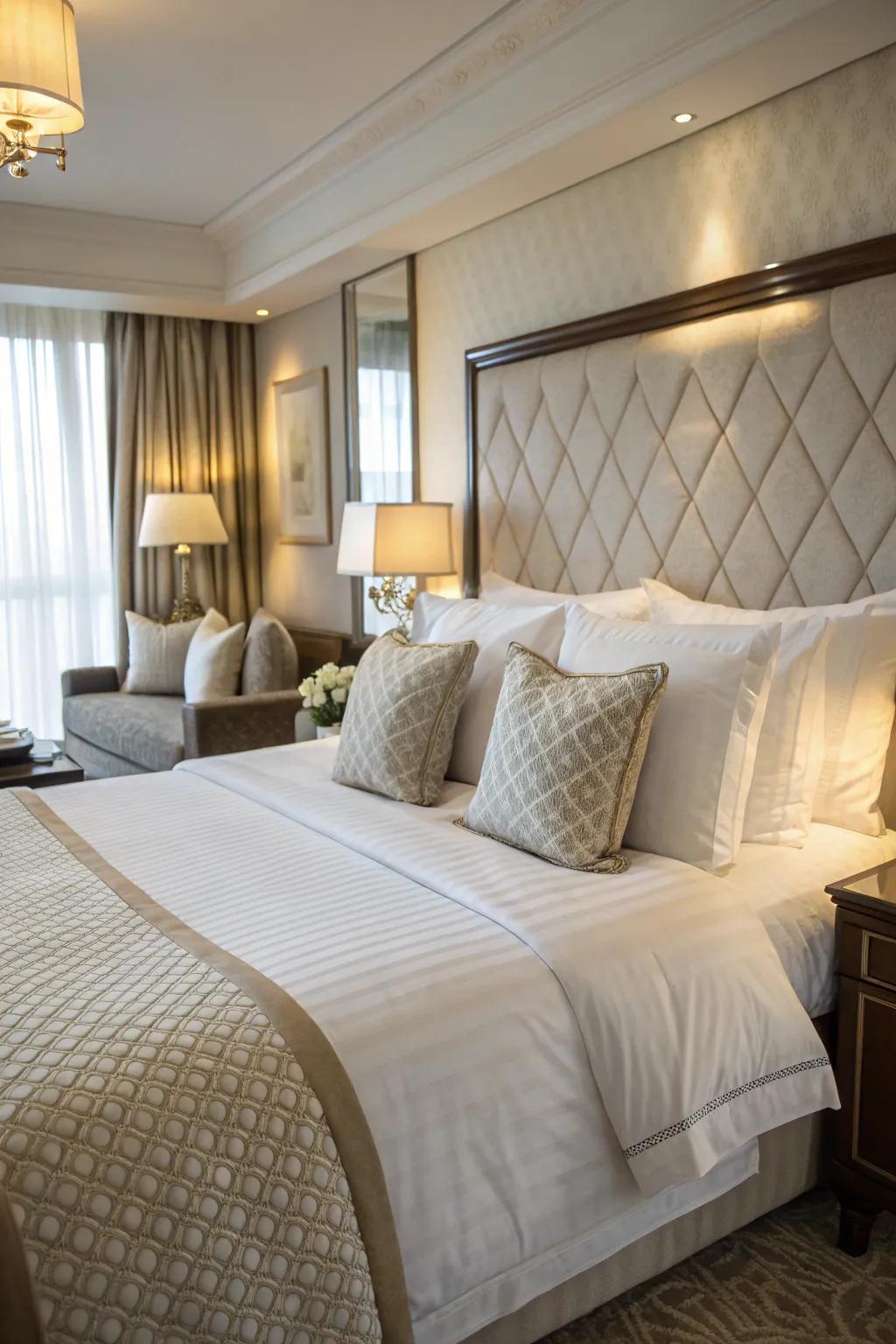 Deluxe bedding is key to getting a good night's rest in any hotel space.