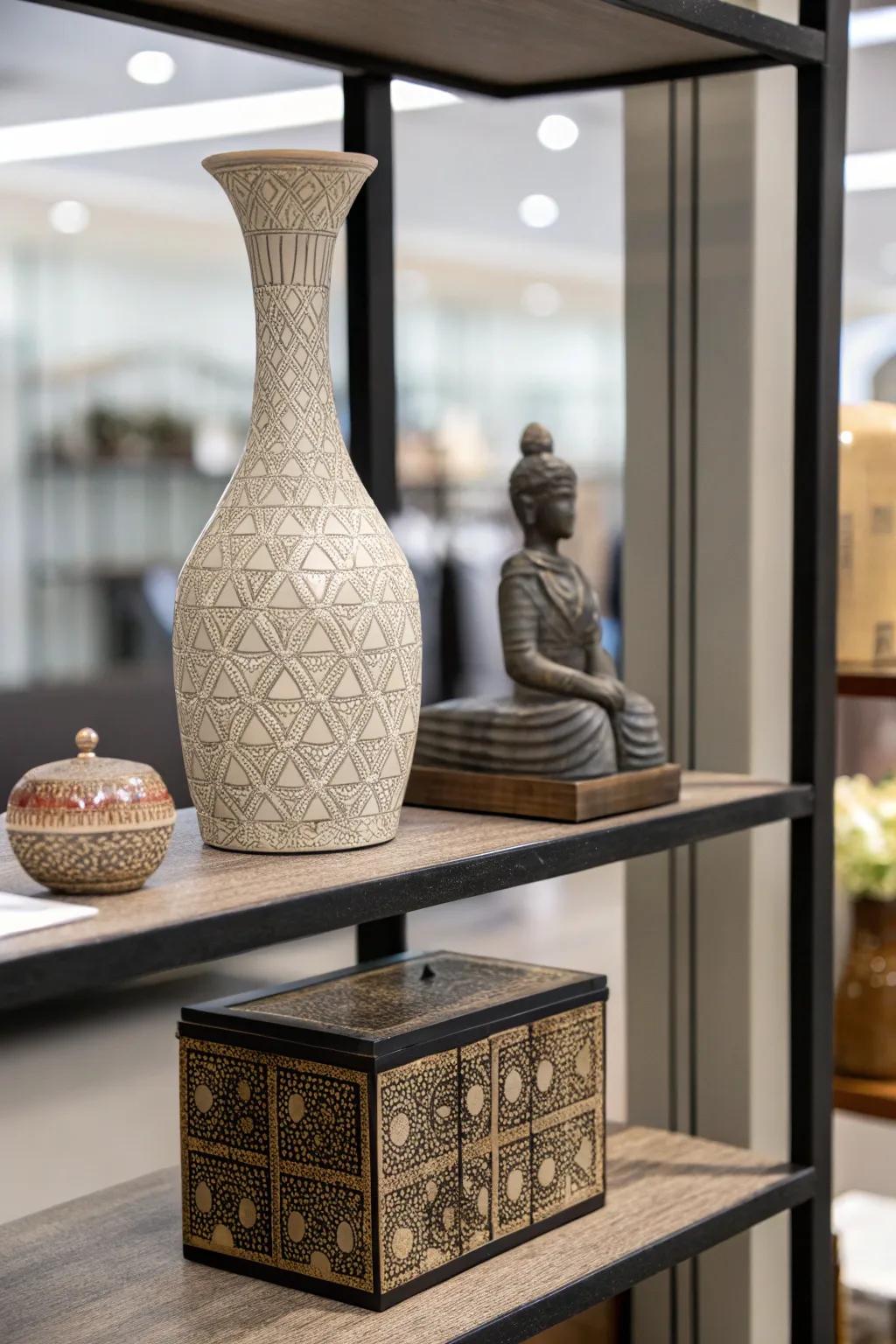 Combining different heights ensures an engaging and dynamic decor.
