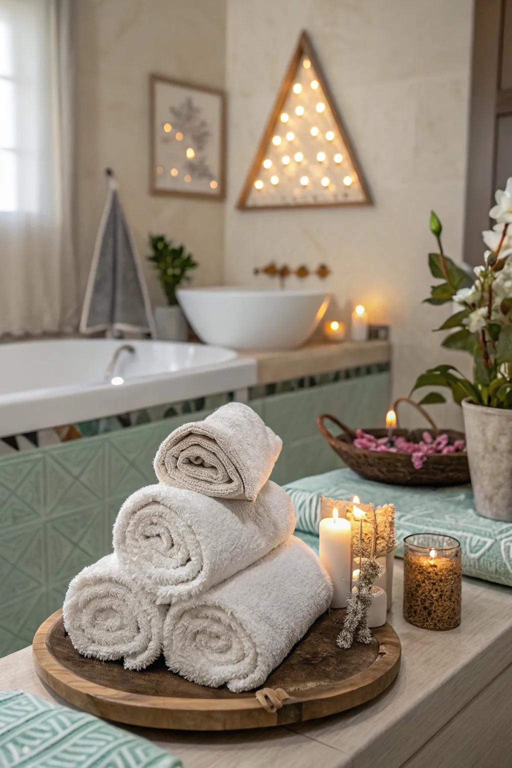 Experience the essence of a spa day with this lavishly styled textile twist.