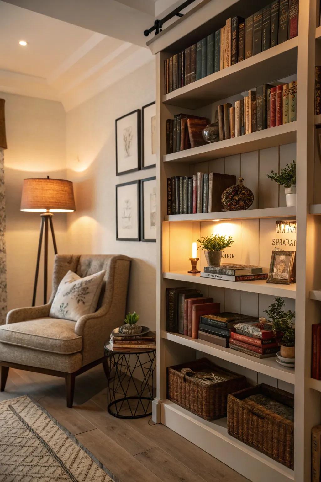 Open shelves: where function meets flair.