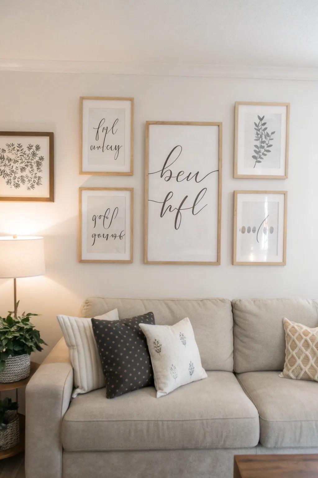 Start your day inspired with gorgeous quotation display art.